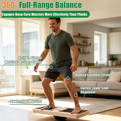 Wooden Slant Board for Exercise & 17.5" Wide Calf Stretch Board | Adjustable Incline Board with 12 Angles for Squats and Physical Therapy, Funny Balance Board with 3 Difficulty Maze Tracks
