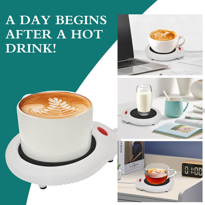 ASAWASA Candle Warmer for Large Jar, Coffee Mug Warmers | Safely Releases Scents Without a Flame, Melt Candle Quickly, Enjoy Your Warm Coffee Tea. Gifts for Festival Birthday Women