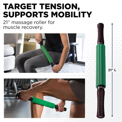 THERABAND Roller Massager, Muscle Massage Tool, Fascia Release, Back, 21"