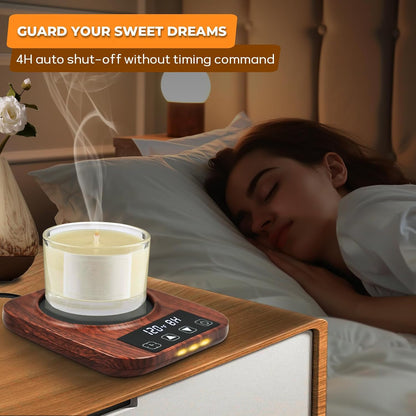 Coffee Mug Warmer, 9 Temp, 1-12H Timer Smart Electric, Auto Shut Off | Candle Warmer, Cup Warmer for Desk, Candle Warmer Plate Candle Melter, Heated Coffee Mug, Charging Coaster