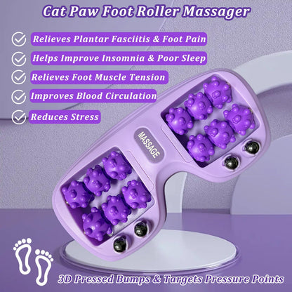 Portable Double Foot Massage Roller for Plantar Fasciitis Relief