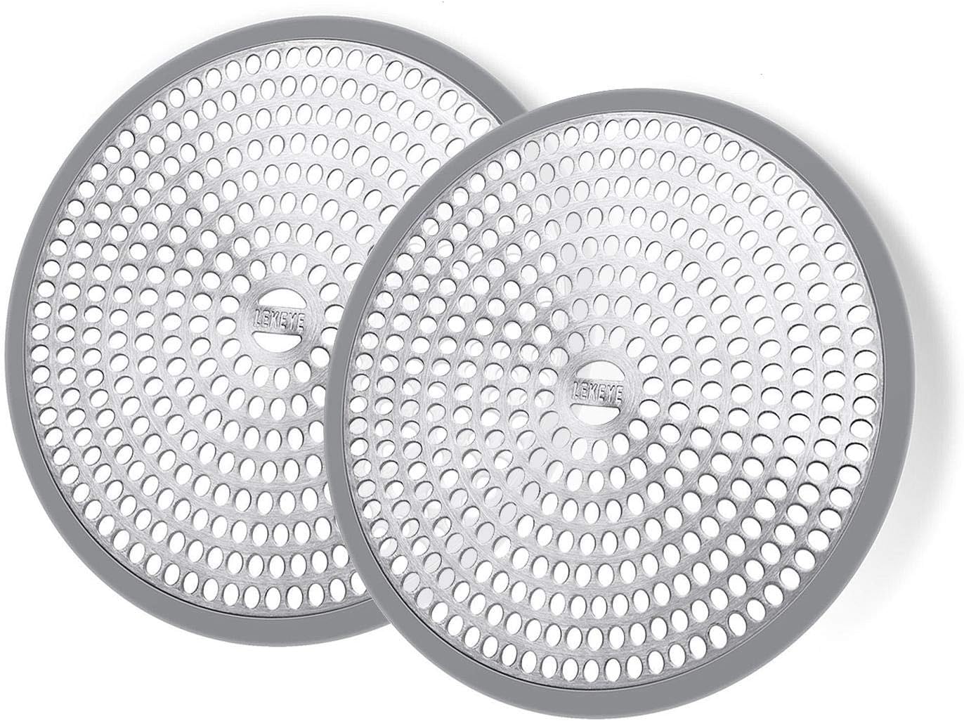 LEKEYE Shower Drain Hair Catcher/Strainer/Stainless Steel and Silicone