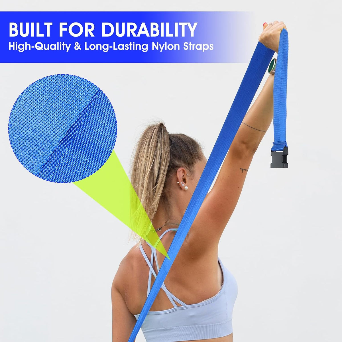 Physical Therapy Strap, Extremity Mobilization Belt, Manual Traction Strap, Adjustable Stretch Straps for Stretching Yoga Leg Shoulder Exercise