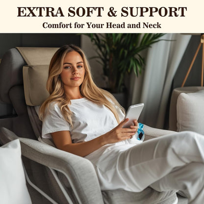 Recliner Headrest Pillow, Adjustable Comfort Neck & Head Support Pillow