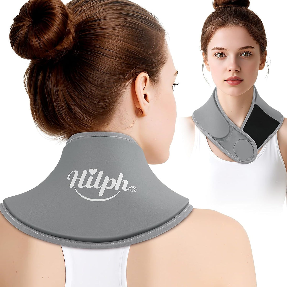 Hilph Neck Ice Pack Wrap Gel, Soft Gel Ice Pack for Cervical Neck Pain