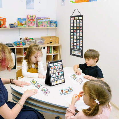REGELETO X-Large Visual Schedule Chart for Students Chore with 92 Pieces Behavior Cards, Visual Behavioral Routine Chart for Students, Daily Schedule Board Learning Planners for Home School (X-Large)