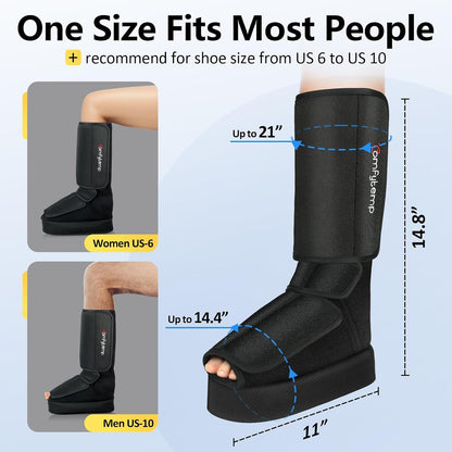 Comfytemp Cordless Foot and Calf Massager with Heat, Birthday Gift for Men Women Dad Mom Seniors, Rechargeable Leg and Feet Compression Massage for Circulation and Pain Relief (Fits Size 6 to 10)