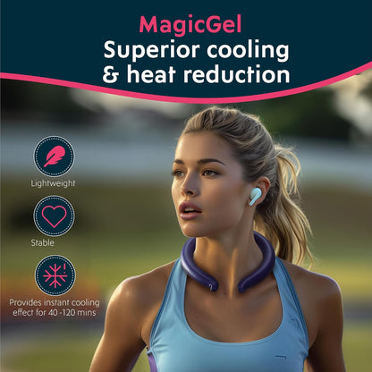 Magic Gel Neck Cooling Tube - Cooling Neck Ring - Reusable Ice Ring Wraps - Necks, Face Ice Coolers - Frozen Cool Wraps, Tubes for Summer Heat, Extremely Hot Weather - 2 Pack, B&W
