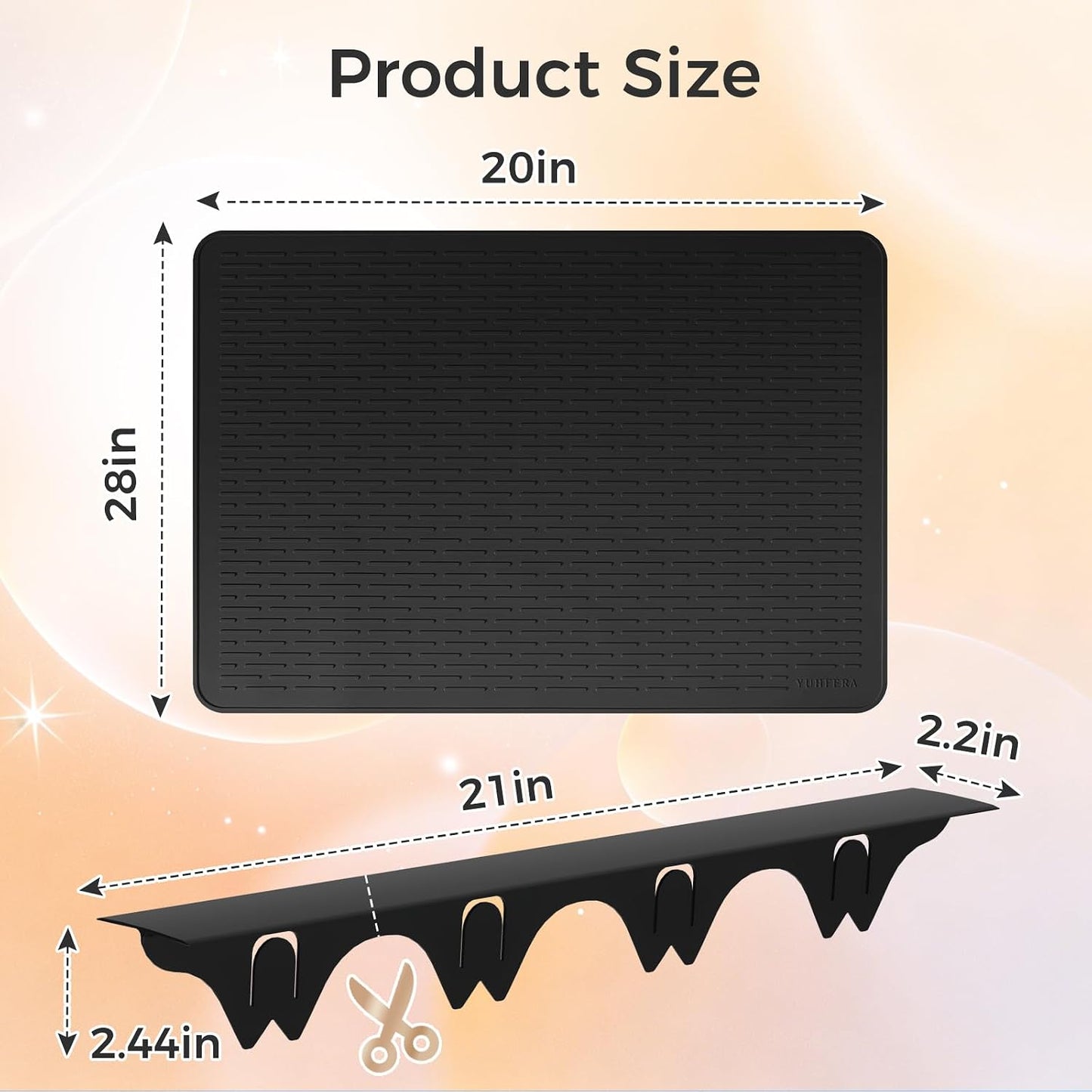 Silicone Stove Gap Covers with Stainless Steel, Oven Gap Filler Seals Gaps Between Stovetop and Counter, Stove Gap Guards Range Trim Kit, Easy to Clean Stove Gap Guard (Black 2 Pack,25")