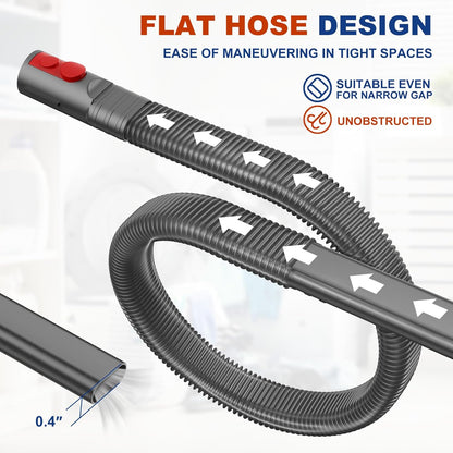 Sealegend Dryer Vent Cleaner Kit Compatible with Dyson Dryer Lint Vacuum Attachment for Dyson V7 V8 V10 V11 V12 V15 etc Cordless Vacuum Cleaner Removes Deep Lint | Gray Dryer Lint Trap Clean Hose Compatible with Dyson Dyson V7 V8 V10 V11 V12 V15 V15s