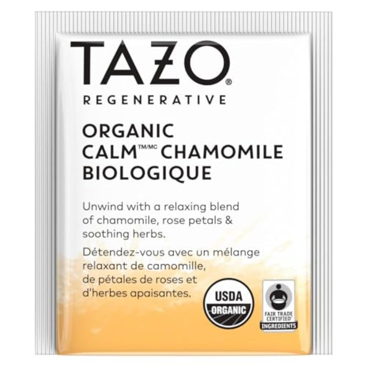 TAZO Calm Chamomile Herbal Tea 6-Pack with Hibiscus Flowers, Spearmint, Rose Petals, Lemongrass and Peppermint - 96 Caffeine Free Tea Bags for Relaxing Bedtime Soothing