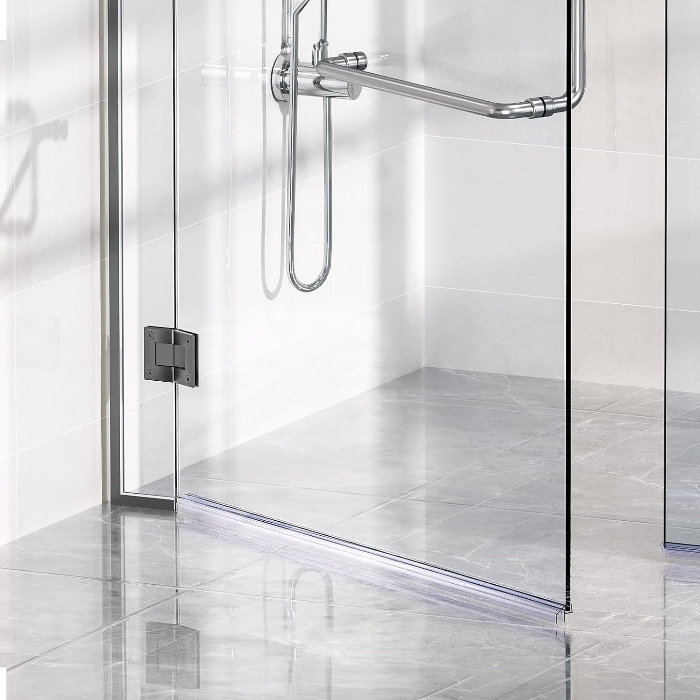 Delamu 3-Pack Shower Door Bottom Seal, 3/8''× 39'' Shower Door Sweep Strip | Shower Seal Strip for 3/8'' (10mm) Doors, Frameless Glass Shower Door Seal Strip Stop Shower Leaks and Create a Water Barrier