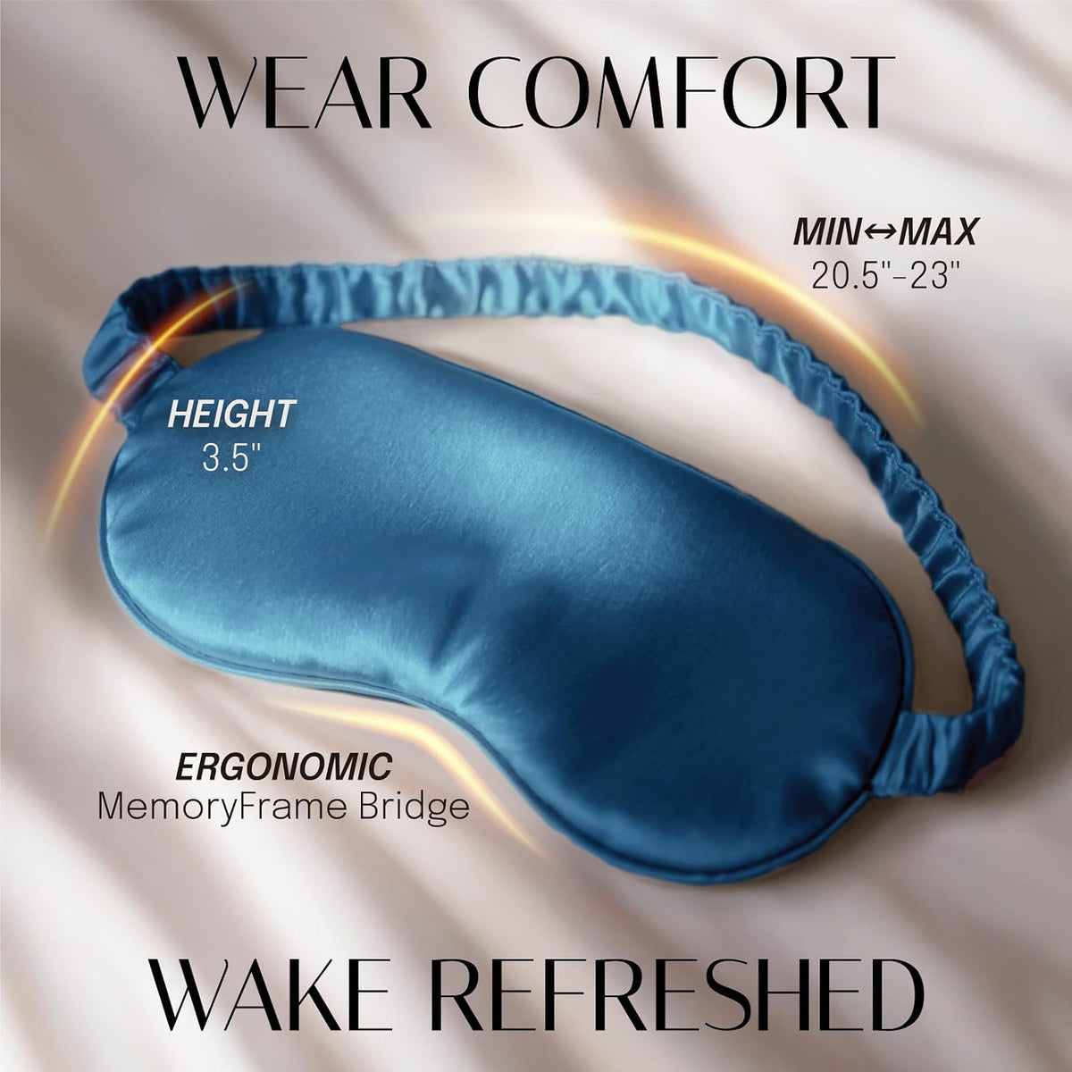 OLESILK 100% Mulberry Silk Sleep Mask for Women - Zero-Pressure Blackout