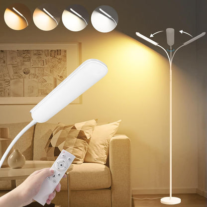 marctronic Floor Lamp, 18W 1800LM Super Bright LED Floor Lamp with Remote & Works with Smart Plug, Dimmable Timing Eye Caring Reading Lamps Floor Standing for Living Room Bedroom Office