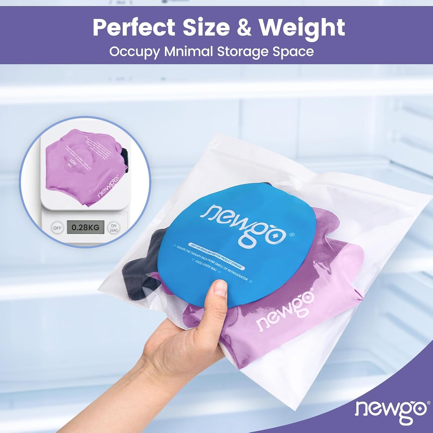 NEWGO Ankle Ice Wrap – Reusable Cold Pack for Swelling & Post-Surgery | Reusable Gel Ice Wrap for Ankle, Cold Therapy for Sprains, Swelling, and Post-surgery Recovery, Ideal for Ankle Injuries