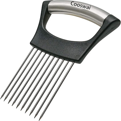 Cooswai Stainless Onion-Holder Slicing-Kitchen Assistant-Vegetable - Upgrade Chopper Slicings Tool, Food Slicing Assistant 1PC