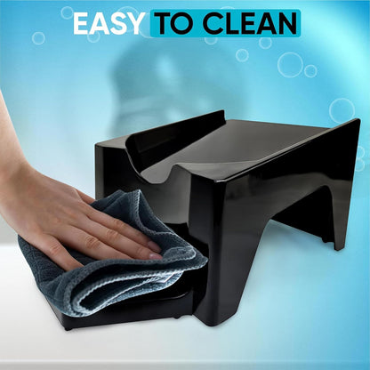 Liquid Laundry Detergent Holder Stand with Drip Tray - 1 Pack - Black | Easy Pouring, Rubber Feet, Angled Stand, Fabric Softener Dispenser for Laundry Room Organization & Storage