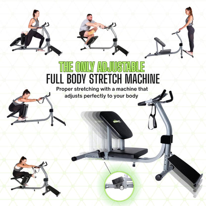 Nitrofit Limber Pro Stretch Machine with Patented Adjustable Sliding Seat and Heavy, Stable Frame, Premium Full‑Body Stretch Trainer for Back, Hamstrings, Hips & Calves, Flexibility, Mobility & Rehab