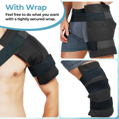 Ohuhu Ice Pack for Injuries Reusable 2 Pack 14"x11" Hot Cold Pack Wrap