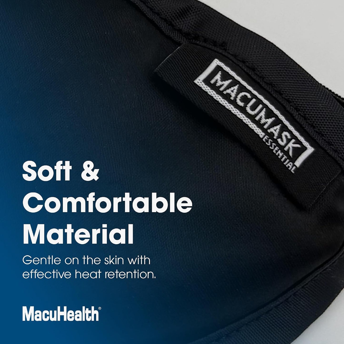MacuHealth MacuMask Essential Moist Heat Eye Compress SterilEyes Technology | Adjustable fit system, Dual temperature application, Even heat distribution, Travel-friendly design, Comfort-focused wear