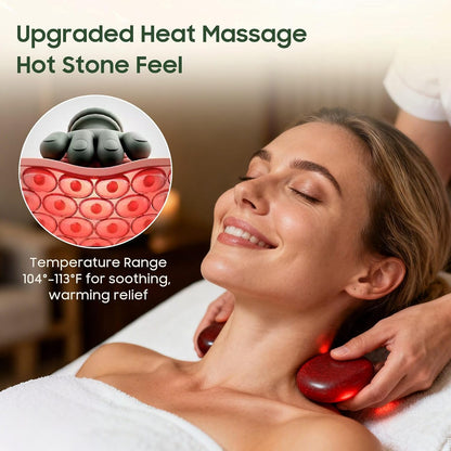 Hand Neck Massager with Fingers, Shoulder and Neck Massager with Hands, Bionic Heated Massager, Deep Tissue Massage, Shoulder & Cervical Relief, Relax Muscle Tension, Hands-Free, Portable
