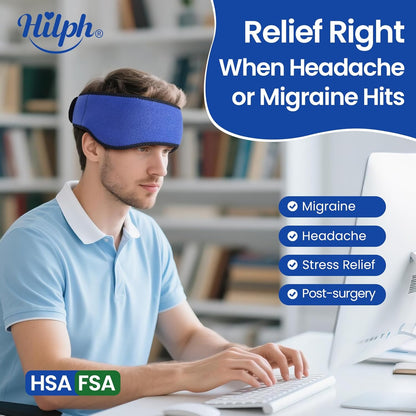 Hilph Headache Ice Pack Wrap, Adjustable Migraine Ice Head Wrap
