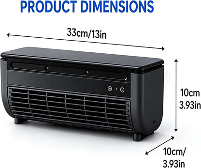 Portable Wireless Wall Air Conditioner Fan, Table & Wall Mounted Cooling Mist Fan with 3 Modes, Semiconductor Rechargeable AC Fan with Remote for Kitchen Office Indoor