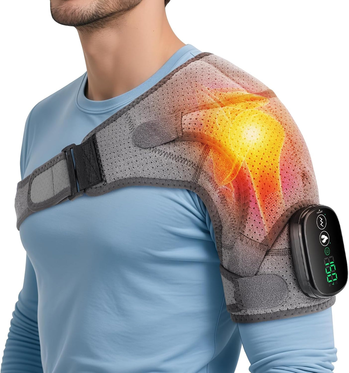 Shoulder Heating Pad with Massage , Shoulder Massager for Pain Relief