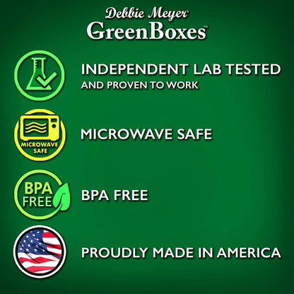 UltraLite GreenBox, Reusable Food Storage Containers with Lids | 32 Piece Set, BPA-Free Airtight Storage, FoodFresh Technology, Keeps Produce and Baked Goods Fresh Longer, Made in the USA