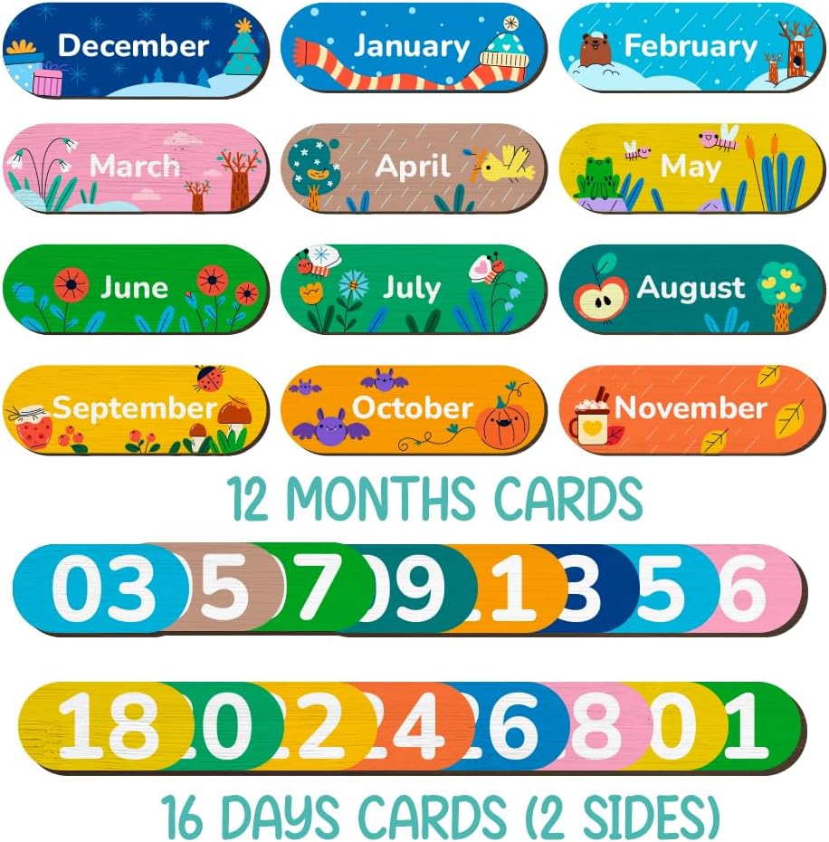 Daily Routine Chart for Kids, Visual Schedule, Routine Chart for Toddlers 3-5, Morning Bedtime Routine Chart for Toddlers, Wooden Chore Chart for Kids