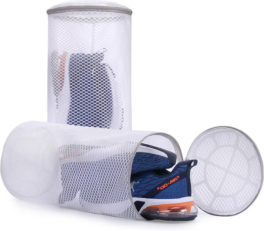Muchfun 3Pcs Shoes Washing Machine Bag, Honeycomb Mesh Laundry Bags | for Sneaker Cleaning 8 x 8 x 15 Inches