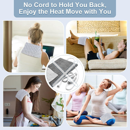 SuzziPad Heating Pad Microwavable for Reduce Discomfort with Washable Cover, 7 x12 Reusable Heat Pads for Shoulder, Belly, Elbow, Knee, Moist Heated Pack, Sore Muscle, Soothing Fatigue, Purple | Removable Cover Design, Long Lasting Moist Heat, Portable