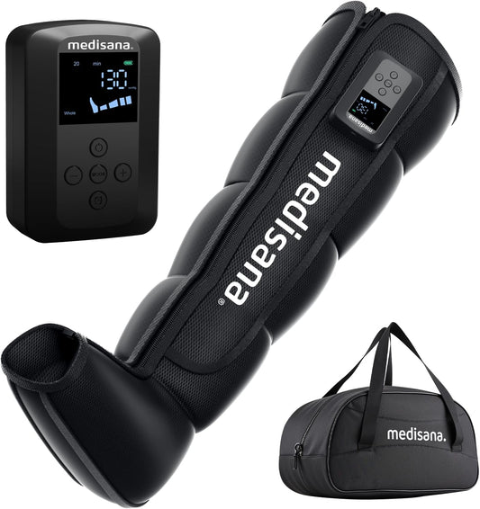 Medisana Leg Compression Massager, Cordless Rechargeable Air Pressure Boot with Multi-Customize Modes, Intensities & Timer, Leg Compression for Circulation, Pain Relief, Recovery, Christmas Gifts