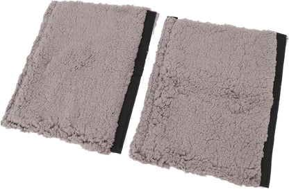 Brrnoo Sheepskin Chair Armrest Pad, Fleece Armrest Cushion for Chairs, Enhanced Comfort and Skin Protection Armrest Protector for Home or Office Use Fits Most Chairs (Grey)