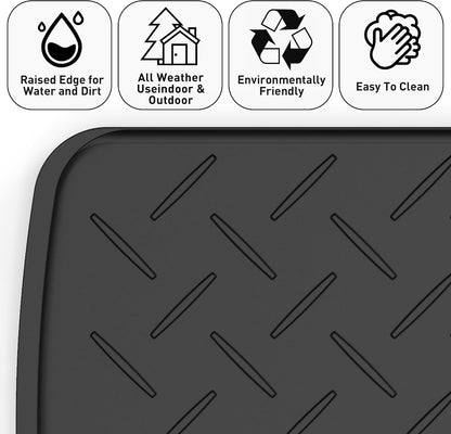 Boot Trays Heavy Duty Rubber Mat with Lip, Waterproof Shoe Mat Tray for Entryway Shoe Tray Multi-Purpose for Indoor or Outdoor 27.56 x 15.75inch
