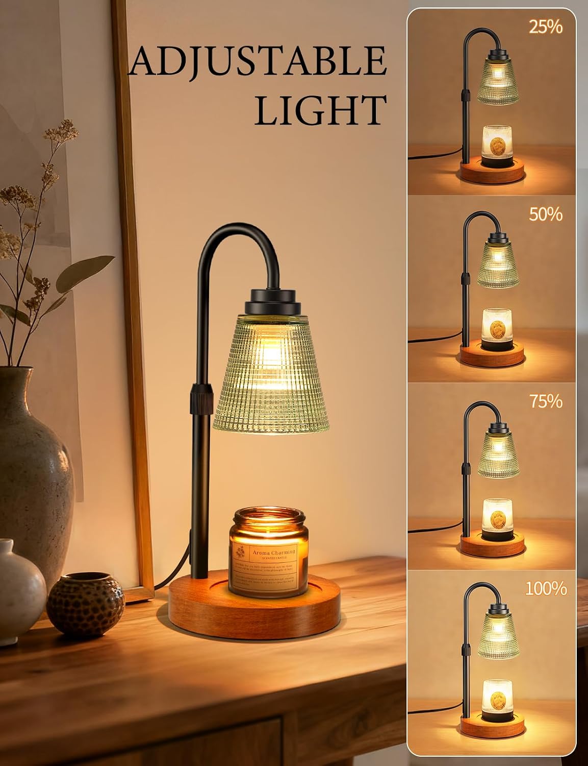 Candle Warmer Lamp with Timer Dimmer, Home Decor for Birthday Gifts Women