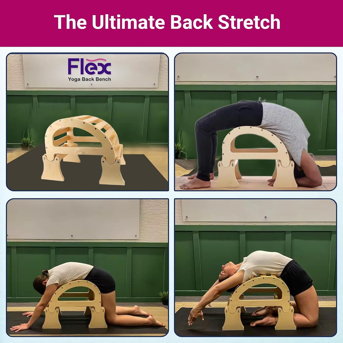 PMT Medical Flex - Yoga Back Bench | Elevate Your Stretch with Anatomical Bends, Ergonomic Support, and Durable Construction for Ultimate Comfort and Flexibility, Sandal