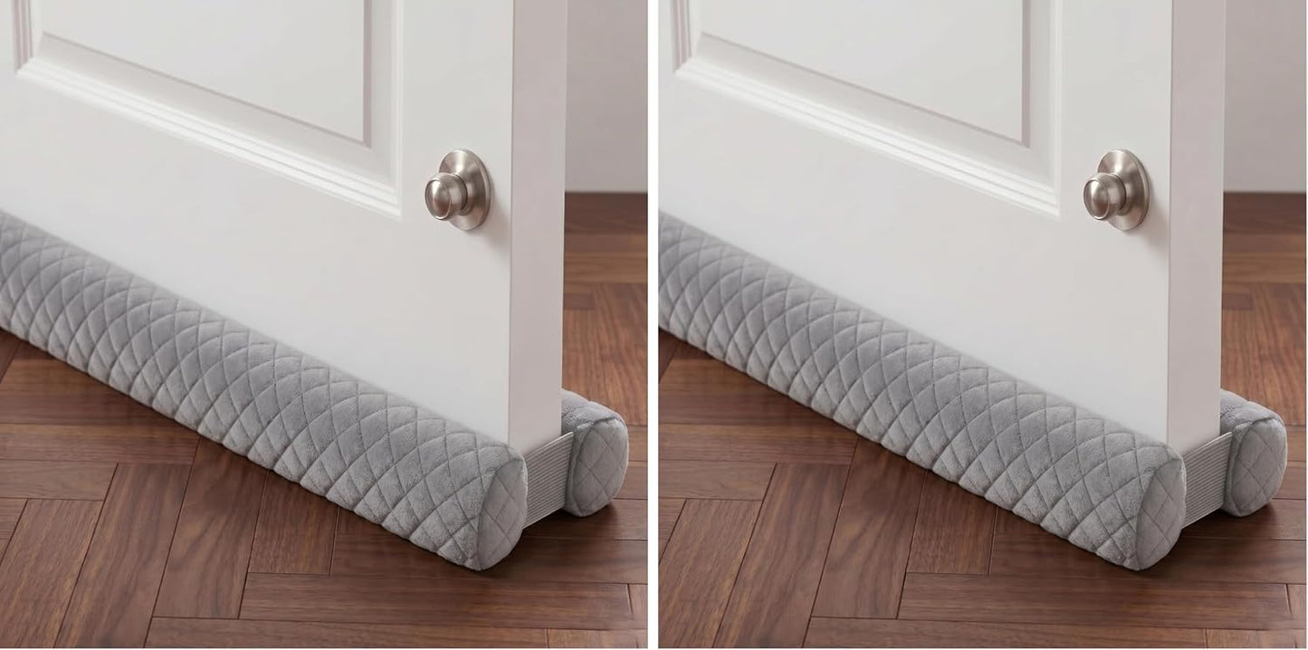Ciieyuo Premium Velvet Under Door Draft Stopper, Adjustable 30-36 Inches | Door Air Draft Stopper, Easy-to-Install Under Door Gap Filler, Blocks Noise, Cold Air, Light, Dust, and Drafts