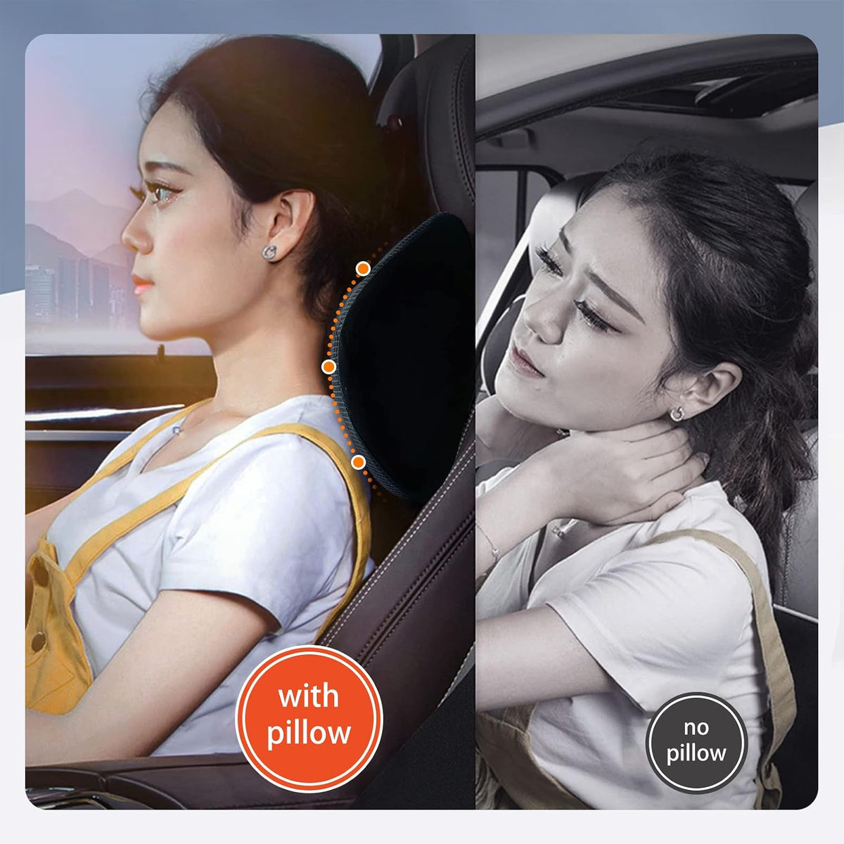 SPRFUFLY Make Relaxing Car Headrest Pillow, Car Neck Pillow for Driving