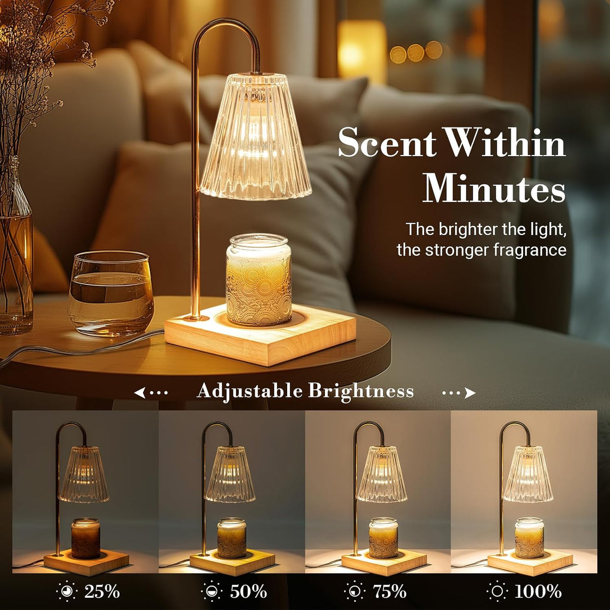Marycele Candle Warmer Lamp with Timer, Vintage Home Decor, Gifts for Women