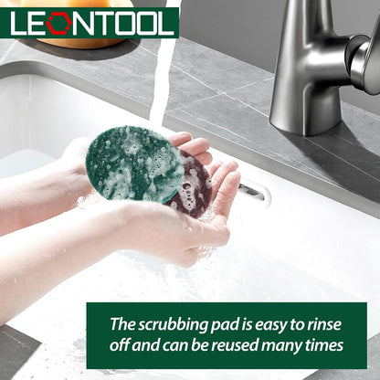 4 Inch Drill Powered Brush Tile Scrubber Scouring Pad Cleaning Kit | Disc Pad Holder with 6 Abrasive Buffing Pad, 2 Stiffness, 1/4" Hex Shank, for Kitchen Bathroom Grout Carpet Tub Grill Tile