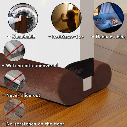 BKSAI Door Draft Stopper for Doors 29-35" No Adhesive Draft Stopper for Bottom of Door Draught Excluder Under Door Wind Blocker Reduce Noise Draught Excluder Sweep Sound Proof(Black) | No Adhesive, For Bottom of Door, Wind Blocker, Reduce Noise, Sound