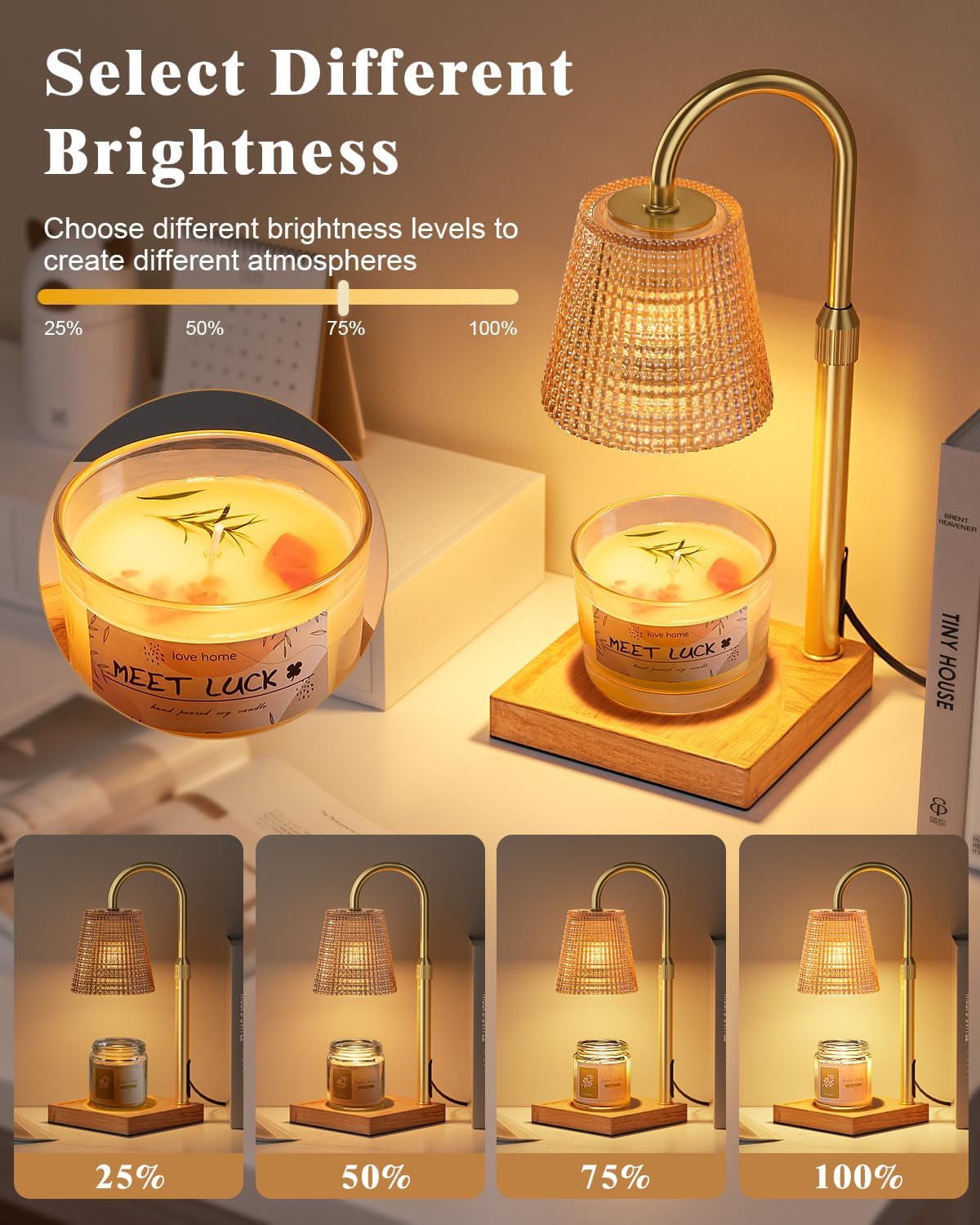 Hong-in Candle Warmer Lamp with Timer, House Warming Gifts New Home Decor