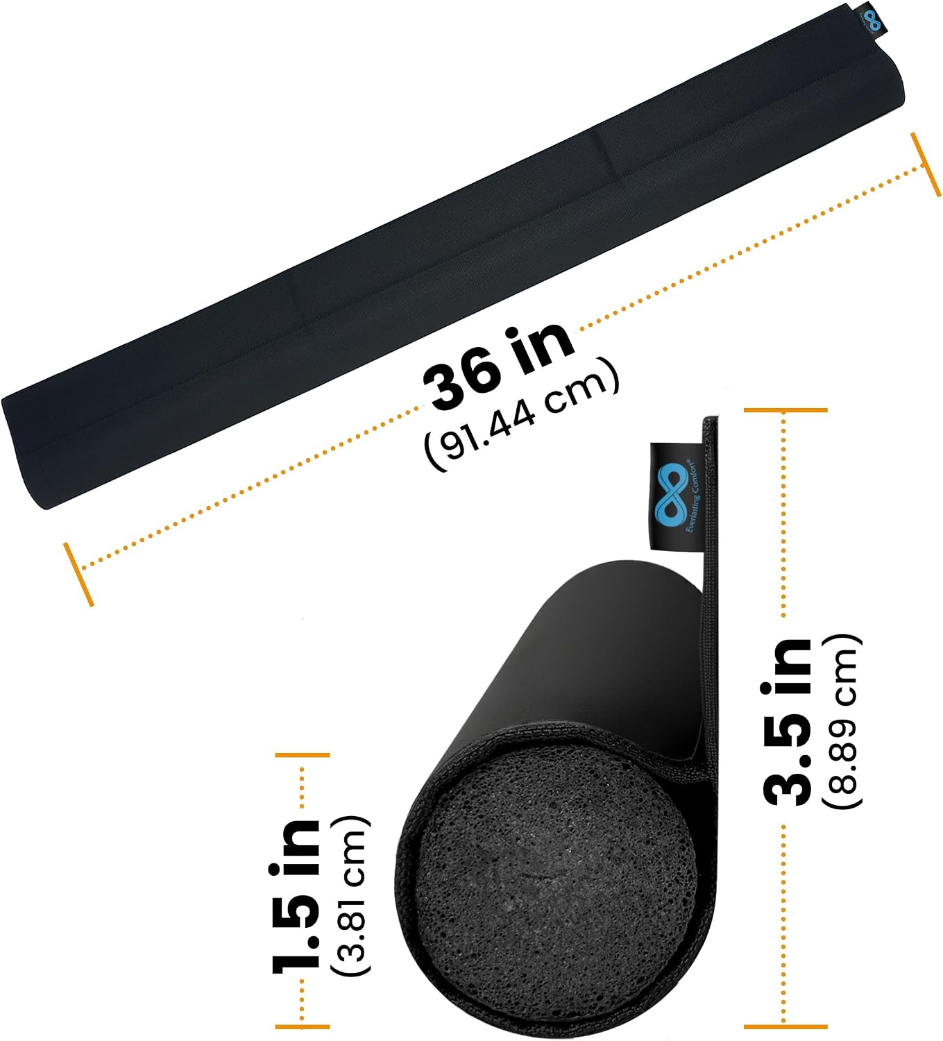 Everlasting Comfort 1 Sided Door Draft Stopper for Bottom of Door - Keeps Cold Air in & Heat Out, 100% Sound Proofing Strip Gap Filler, Quick Install Noise Blocker Sweep for Home - Fits 36" Doors