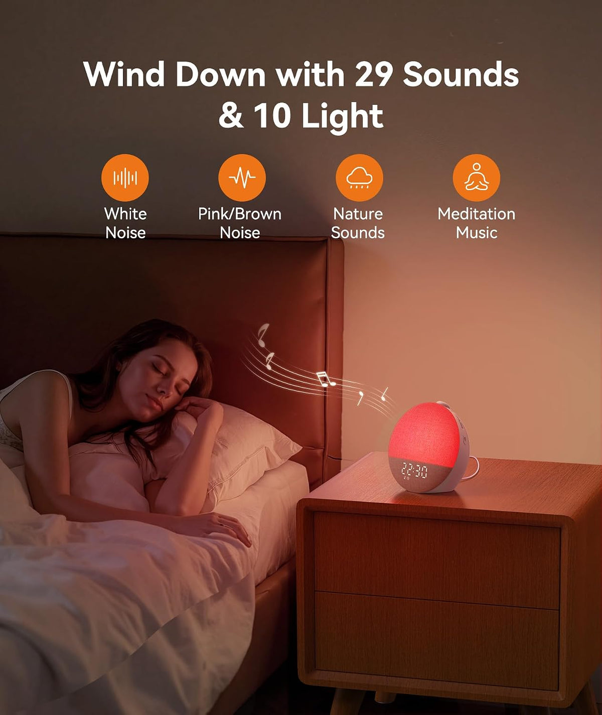 Dreamegg Sunrise 2 Sunrise Alarm Clock, Sound Machine for Sleep, 29 Sounds