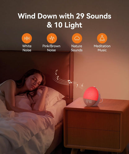 Dreamegg Sunrise 2 Sunrise Alarm Clock, Sound Machine for Sleep, 29 Sounds