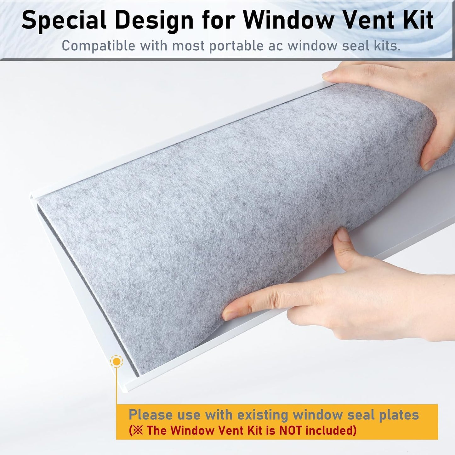 Flamorrow Insulated Foam Panels for Portable AC Window Seal Kit, Sturdy & Thick Air Conditioner Insulating Panel, Adjustable AC Window Seal Panels for Seal Heat, Fill Gap, Reduce Noise, 3 Pack