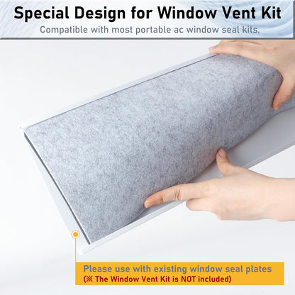 Flamorrow Insulated Foam Panels for Portable AC Window Seal Kit, Sturdy & Thick Air Conditioner Insulating Panel, Adjustable AC Window Seal Panels for Seal Heat, Fill Gap, Reduce Noise, 3 Pack