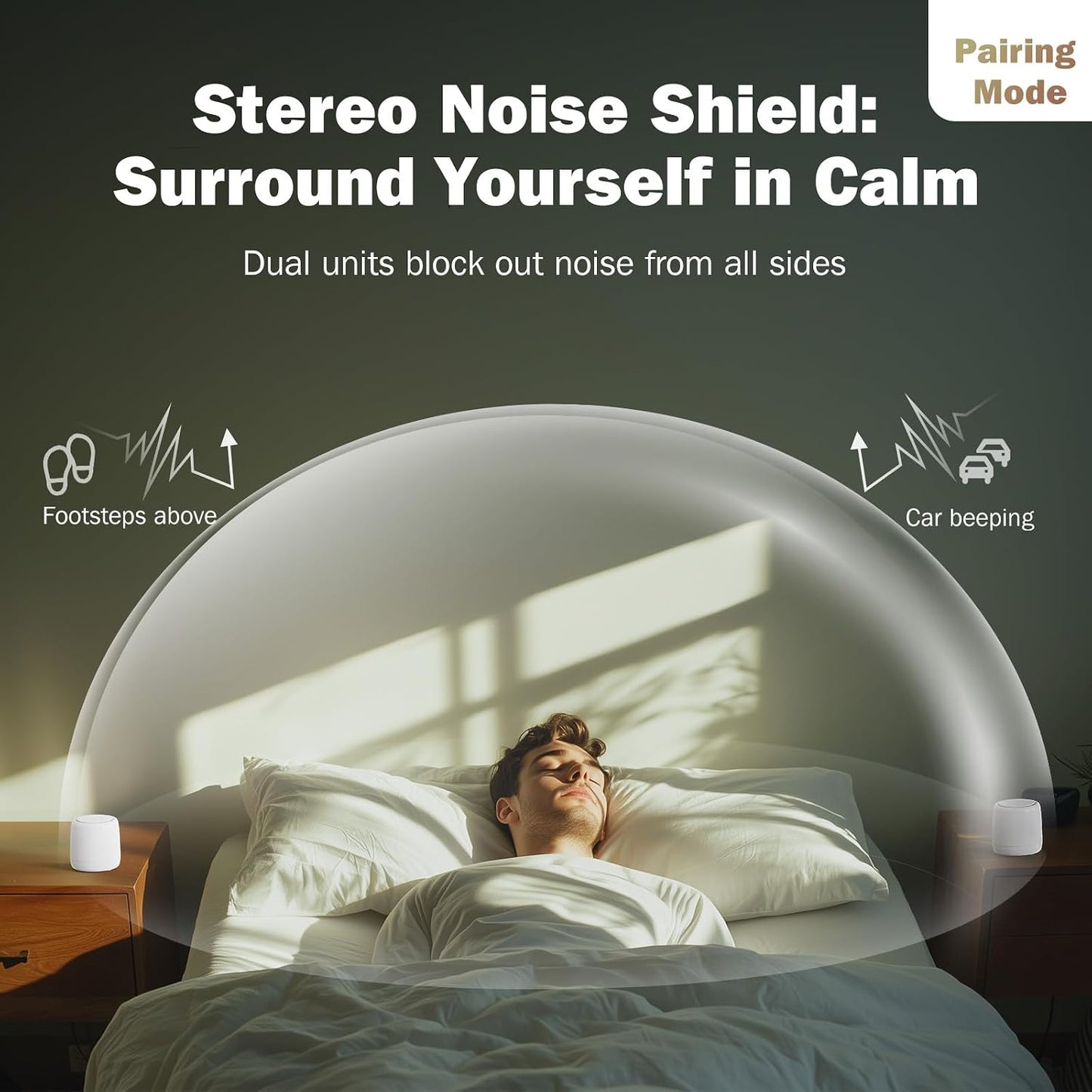 White Noise Machine | Paussion Long-Lasting Fast Charging Portable Travel Mini Sound Machine with 25 Soothing Sounds for Adults, Kids, and Babies | Auto Timer, Travel, Sleep, Baby, Fan - White