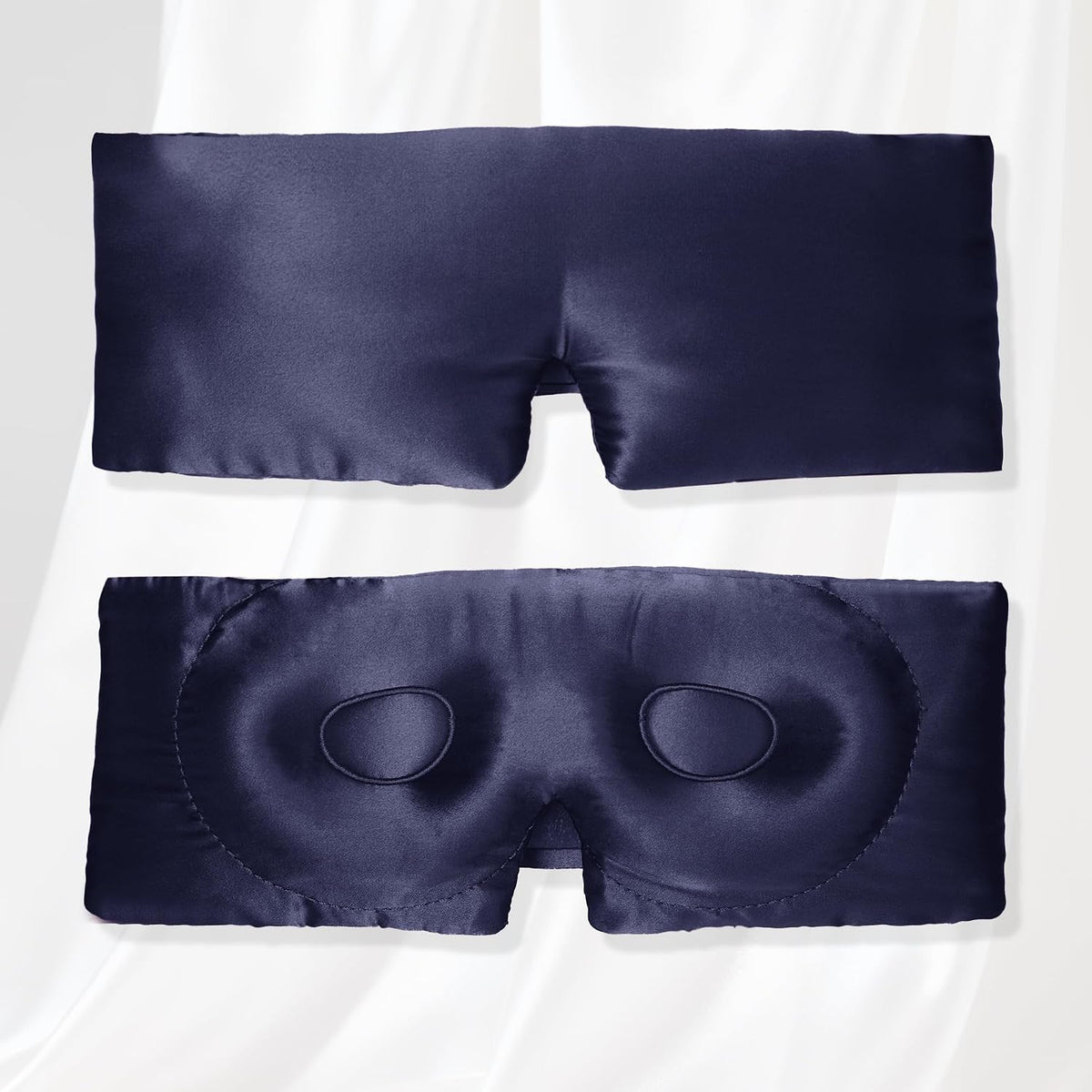 VOCOSTE 3D Pure Silk Sleep Mask with Travel Pouch, Black